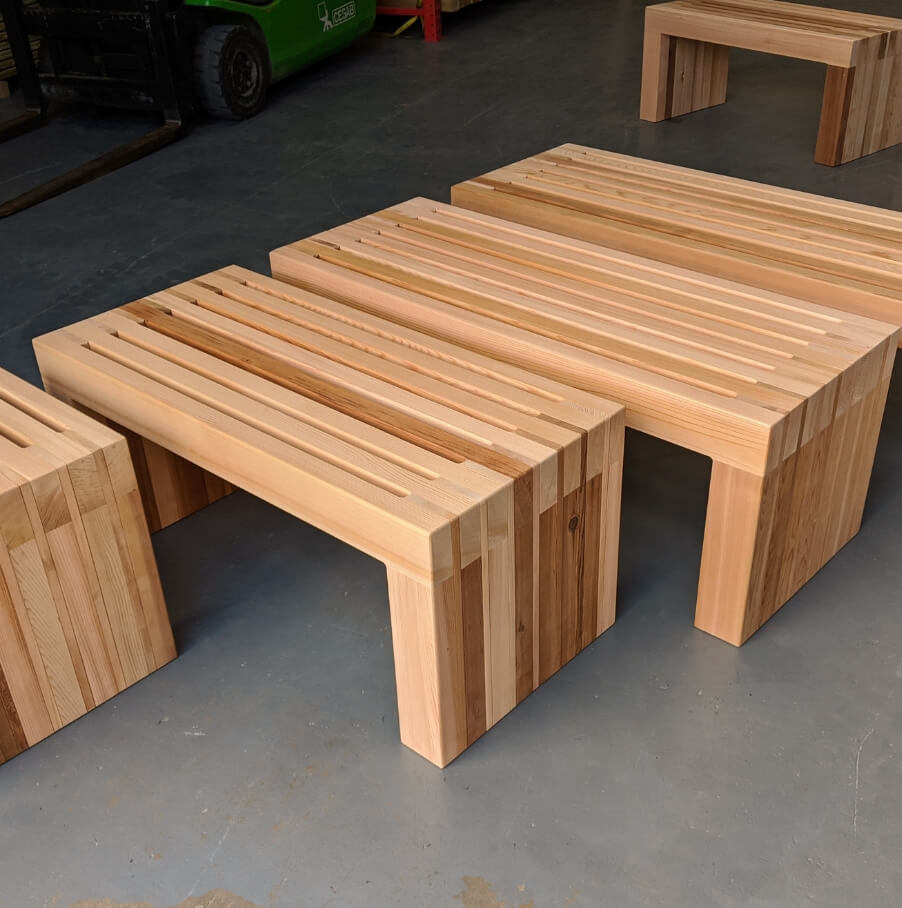 Slatted Cedar Bench - Image 5