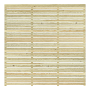 Larch Slatted Fence Panel