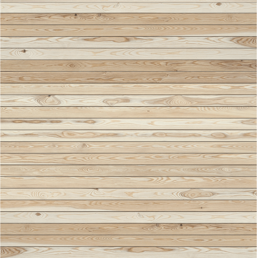 Our solid larch panels have a stunning slatted feel even though there are no visible gaps.