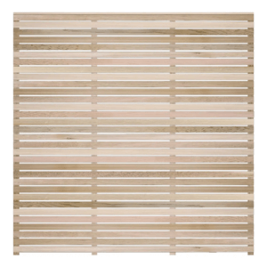 Our slatted cedar fence panels arrive in modular sections allowing customers to rest on top of each other until the desired height is met.