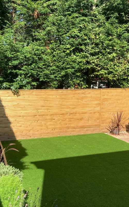 This project uses our collection of pressure-treated interlocking slats.