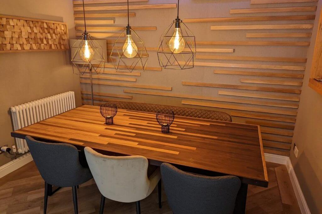 Using two different timbers create a stunning contrast.