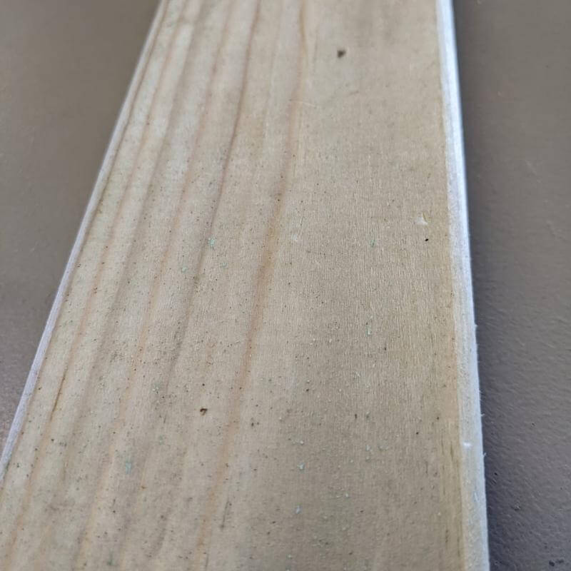 The 69mm off cut slats are planed on all sides with eased edges.