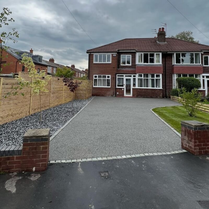 The new resin driveway and tanalised fence panels have enhanced the kerb appeal of this home.