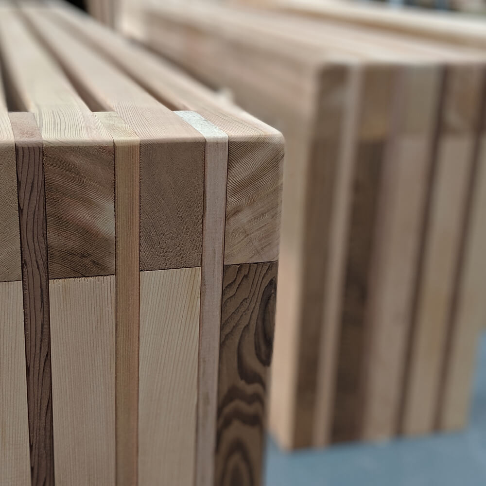 Slatted Cedar Bench - Image 3