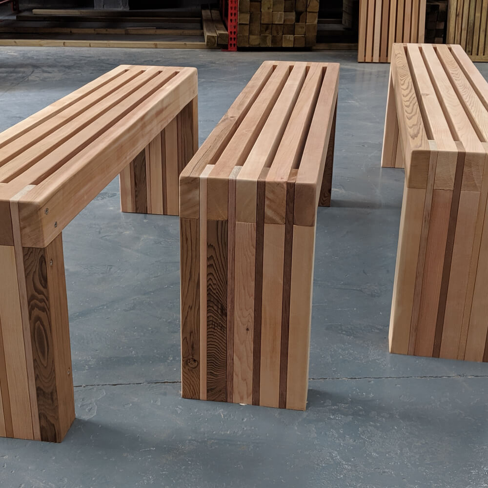 Slatted Cedar Bench - Image 2