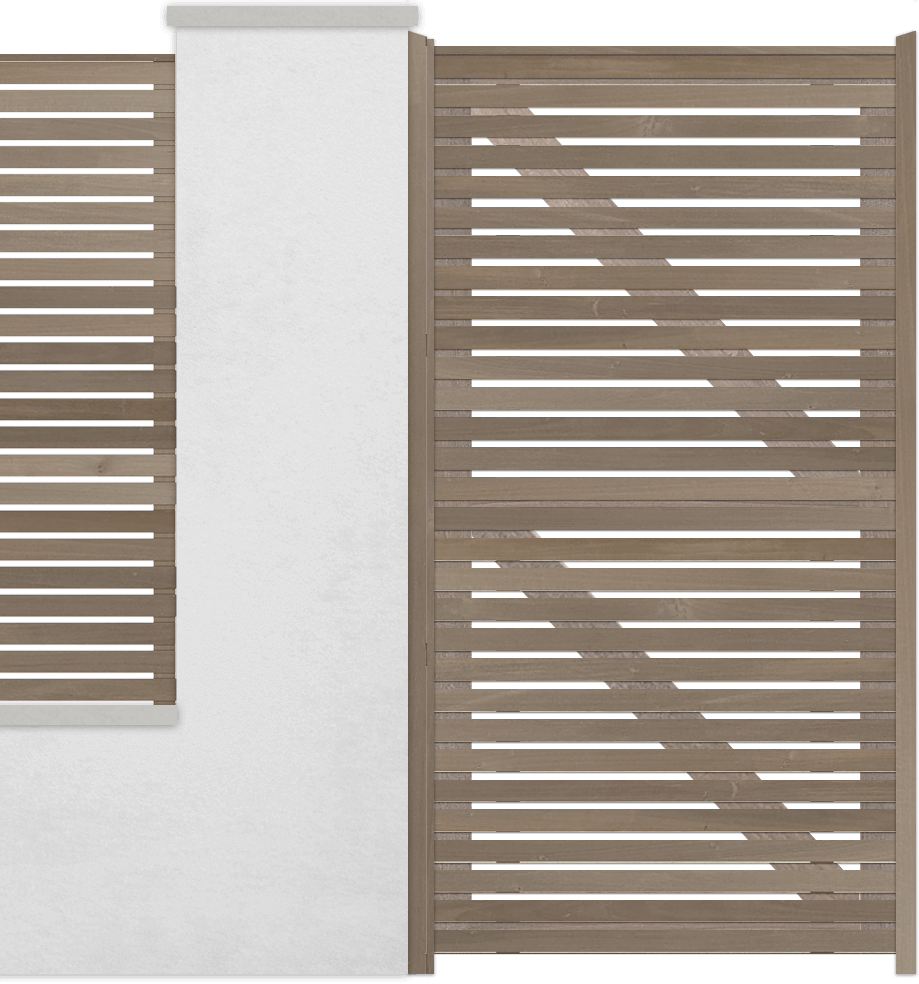 The slatted tulip wood gates give customers the option to choose between 6mm and 12mm slat spacing.